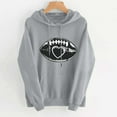 thumbnail image 2 of UTSJKR Football Sweatshirt for Women Game Day Graphic Hoodies Casual Long Sleeve 2025 Winter Fall Pullover Comfort Hoodie Gray S, 2 of 4