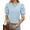 Blue, variant on Puff Sleeves Sweaters for Womens Short Sleeve Crew Neck Oversized Sweaters Tops Solid Color