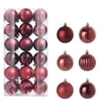 thumbnail image 7 of Christmas Decorations Clearance! 36Pcs Christmas Tree Ornaments Shatterproof Christmas Xmas Tree Balls Bauble Hanging Home Party Ornament Decorations (6CM/2.4'') Wine, 7 of 7