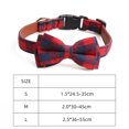 thumbnail image 1 of Collar de gato de algodón PU con lazo ajustable a cuadros para gatitos y cachorros (rojo L) Ehuebsd Para estrenar, 1 of 8