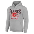 thumbnail image 2 of Men's Starter Heather Gray Calgary Flames Team Logo Graphic Fleece Tri-Blend Pullover Hoodie, 2 of 3