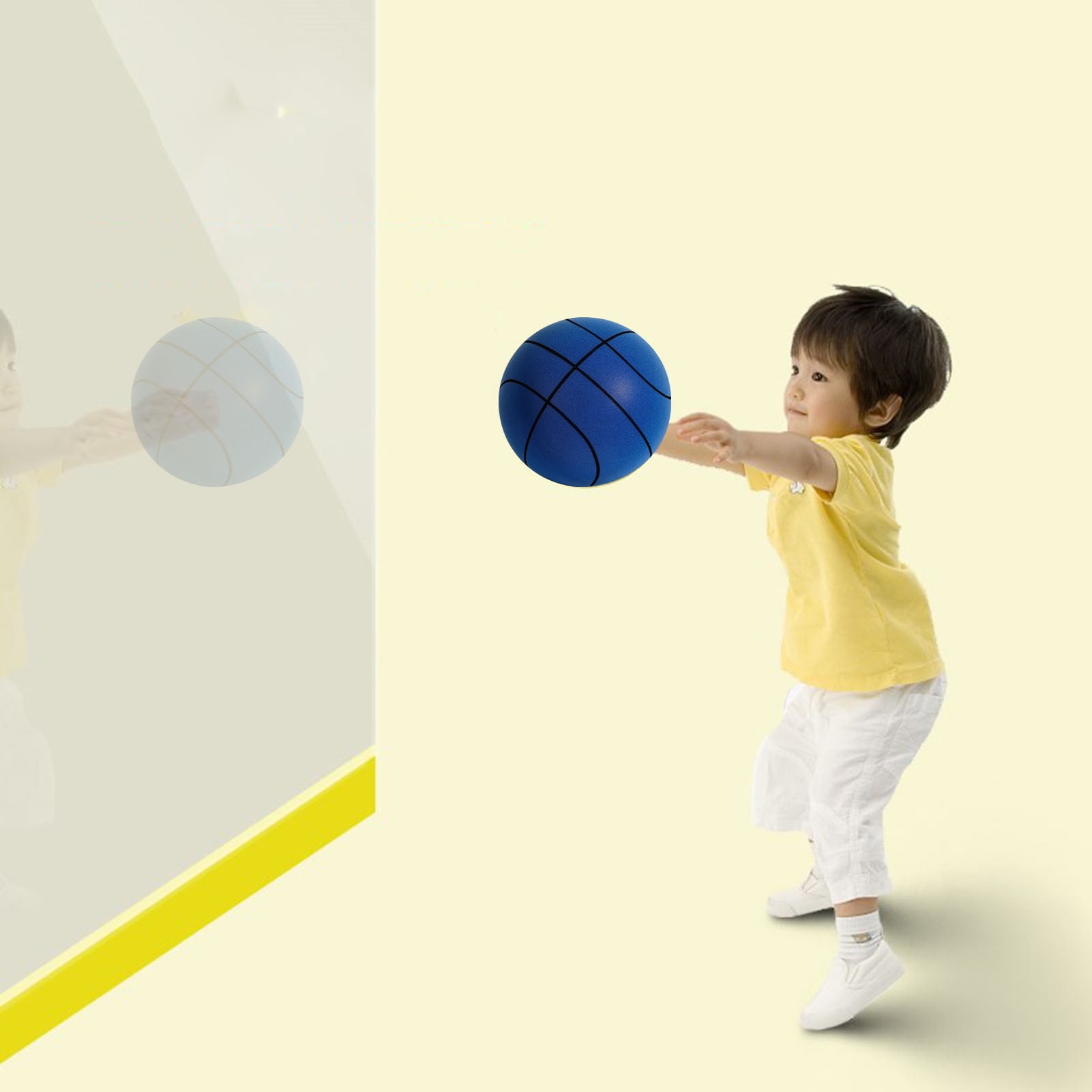 Mute Ball Children Mute Elastic Ball Baby Silent Bouncy Dodgeball Game Soft  Ball Low Noise Replacement Basketball Training Parent Child Interaction In