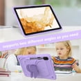 thumbnail image 4 of Case for Samsung Galaxy Tab S10 FE/ S9 FE 10.9 inch/S9 11 inch with Butterfly Stand, Shockproof Protective Tablet Cover with Pencil Holder Shoulder Strap for Kids Girls, Purple, 4 of 7
