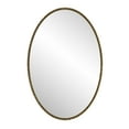 thumbnail image 5 of Oval Retro Mirror with Antique Gold Finish, Wall Hanging Decorative Mirror for Bathroom, Bedroom, Living Room Home Decor, 5 of 9