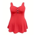 thumbnail image 4 of Tank Tops for Women Thick Strap Backless Button Spliced Summer Tops, 4 of 5