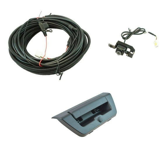 TRQ Rear View Camera Add On Kit w/ Wiring Harness & Tailgate Handle for F150 ADA02014