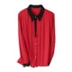 thumbnail image 2 of Camisas de seda auténtica para mujer coreanas de nuevo diseño de 2022, blusas elegantes para oficina, camisas de manga larga con un solo pecho, 2 of 5