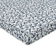 thumbnail image 2 of Ambesonne Anchor Fitted Sheet, Random Marine, King Size, Dark Blue White, 2 of 3