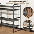 thumbnail image 3 of SUFAUY 2 Tier  Stackable 33" Wide Metal Shoes Rack, Black, 3 of 9