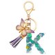 thumbnail image 1 of (K) Llavero mariposa con borla azul A-Z lindo llavero coche cartera mochila, 1 of 9