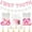 Pink, variant on Cheereveal First Tooth Party Decoration Kit, Blue White