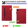 thumbnail image 6 of TECH CIRCLE Case for iPad Air 11 2024/iPad Air 4th 5th Gen,iPad Pro 11 inch PU Leather Folio Stand Case Auto Sleep Wake Elastic Band Pocket Smart Classic Shockproof Protective Wallet Case,Red, 6 of 8