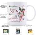 thumbnail image 5 of 55th Birthday Gifts for Women - Congratulations on Your 55th Birthday Awesome Lady Mug - 55th Birthday Gifts for Wife Mom Friend Sister Aunt Coworker - 11oz Coffee Mug, 5 of 7