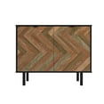 thumbnail image 7 of Manhattan Comfort Liam Accent Cabinet from Engineered Wood in Black & Brown Wood, 7 of 7