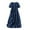 Navy, variant on Enjoytime Womens Wedding Guest Dress Outfits Boho Short Dresses With Belt Hem V Neck A Line Swing Flowy Midi Dresses For Women