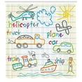 thumbnail image 3 of Ambesonne Science Shower Curtain, Drawing, 69"Wx84"L, Multicolor, 3 of 3