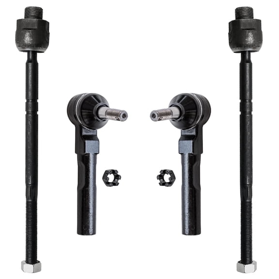 Detroit Axle - Front 4pc Tie Rods for 1999-2006 Chevrolet Silverado 1500 GMC Sierra 1500, 2000 2001 2002 2003 2004 2005