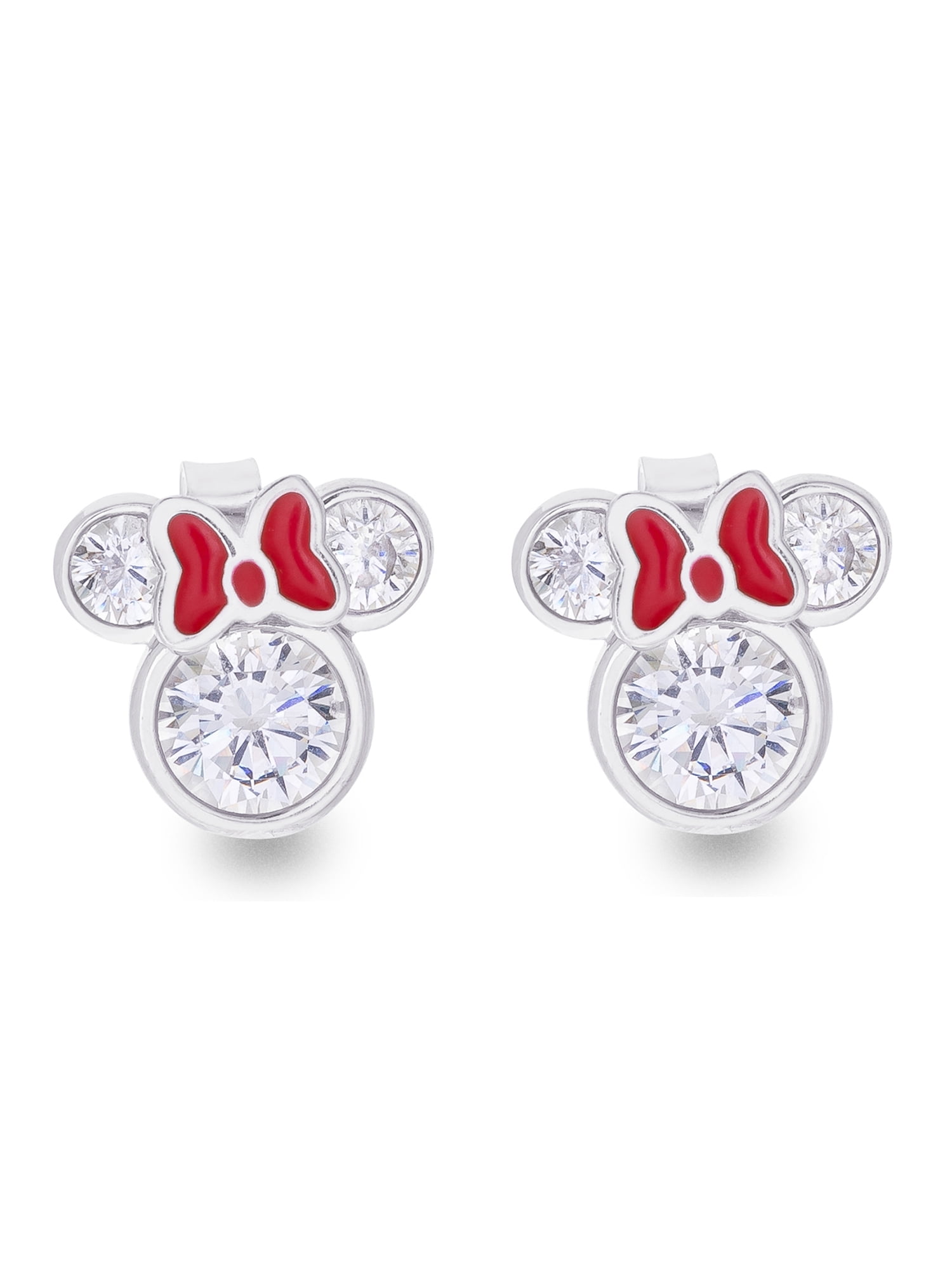 Disney Girl's / Tween Minnie Mouse CZ Stud Earrings