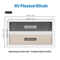 thumbnail image 6 of 28x16inch Motorhome RV Windows Interior Shade Blinds Screen UV Protection For Camper Van Caravan, 6 of 6