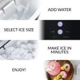 thumbnail image 6 of Igloo ICEB33BK Large-Capacity Automatic Portable Electric Countertop Ice Maker Machine, 33 Pounds in 24 Hours, 9 Ice Cubes Ready in 7 minutes, With Ice Scoop and Basket, Black, 6 of 9