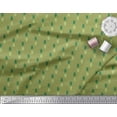 thumbnail image 1 of Soimoi Green Moss Georgette Fabric Leaves & Clover Floral Print Fabric by the Yard 42 Inch Wide, 1 of 3