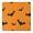 Orange Halloween Bats, variant on Pastel Halloween Ghosts Pattern Square Fitted Tablecloth with Elastic Edge,Square Table Cover,Washable Elastic Table Cover for Home Kitchen Party Decor 34"x34"