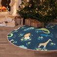 thumbnail image 5 of Rateoe Tropical Animals Pattern Christmas Tree Skirt with Ties, Christmas Tree Decorations, Farmhouse Christmas Decor Xmas Holiday Decorations-36", 5 of 6