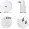thumbnail image 2 of LED Night Light, with Dusk to Dawn Sensor, Diffused Light, Energy Efficient, Smart Plug in Night Light for Bedroom, Bathroom, Kitchen, Hallway, Room, Warm White, Round, 2 Pack, 2 of 5