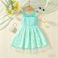 thumbnail image 4 of XEGLSBU Summer Girls Dreeses Sleeveless Tiered Ruffle Dress for Toddler (Mint Green Size 100), 4 of 6