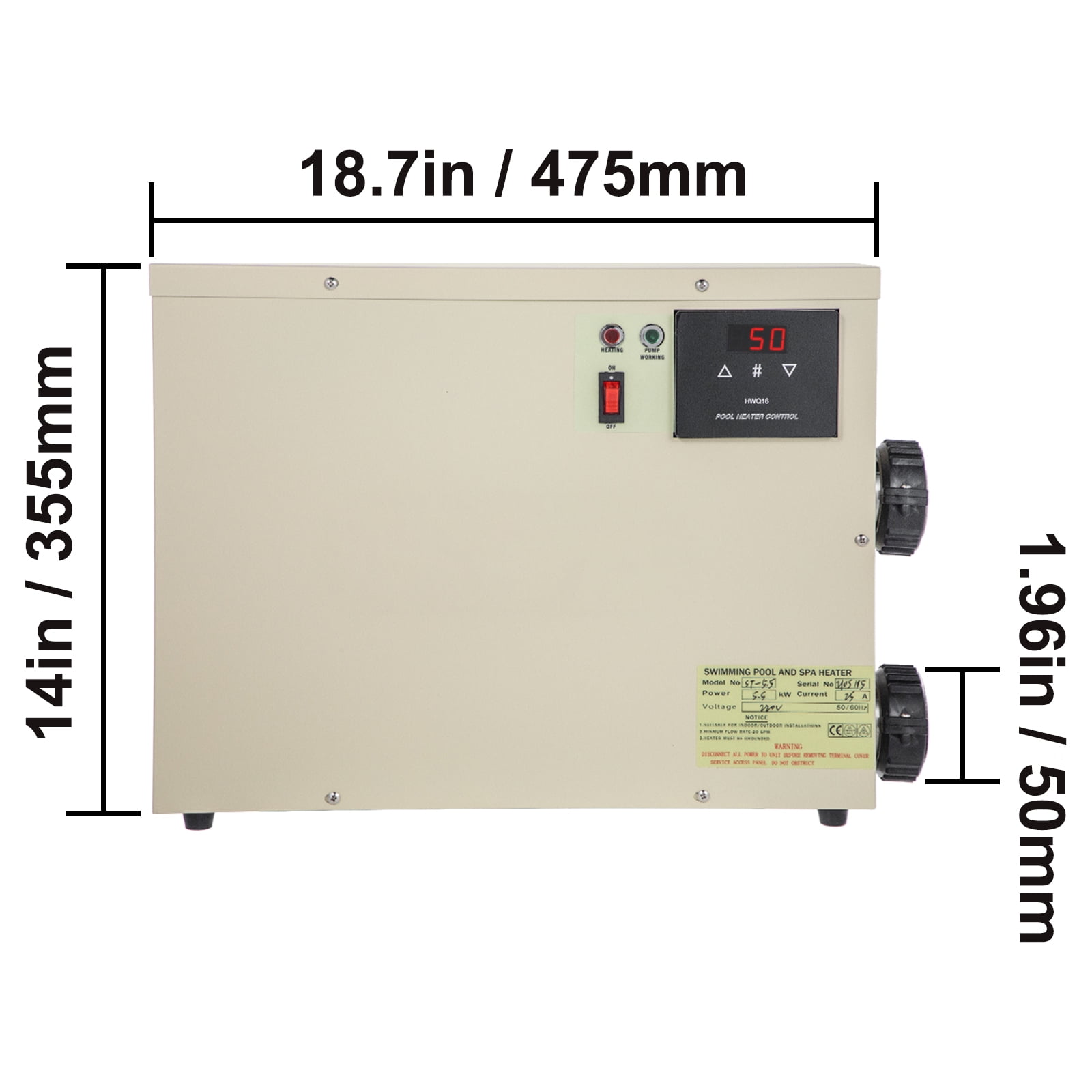 VEVORbrand 11KW 240V Electric Swimming Pool Water Heater Thermostat Hot Tub  Spa - Walmart.com