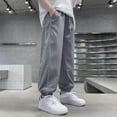 thumbnail image 5 of breaise Boys Jogger Pants Kids Pull on Elastic Waist Parachute Pant Casual Ice Silk Sweatpants Bottoms Elastic Cuffed Cargo Joggers 8-15 Years, 5 of 6