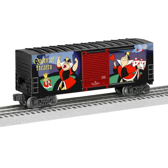 Lionel O Scale Disney Queen of Hearts Villain Hi-Cube Plastic Boxcar Electric Powered Model Train Rolling Stock