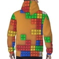 thumbnail image 7 of Goofa Colorful Building Blocks A for Men's Hooded Sweatshirt - Lightweight Pullover Hoodie with Kangaroo Pocket, Perfect for Everyday Wear-Medium, 7 of 7