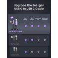 thumbnail image 2 of Cable USB C AINOPE de 60 W, paquete de 2 m, nailon trenzado, color morado, 2 of 7