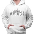 thumbnail image 2 of Skyline Beirut Lebanon Hoodie Sweatshirt Unisex X-Large White, 2 of 5