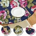 thumbnail image 4 of Round Fitted Tablecloth with Elastic Edges Fits 45"-52" Round Tables Pioneer Colorful Floral Waterproof Table Cover Washable Indoor and Outdoor for Party Kitchen Dinner Banquet Patio Picnic, 4 of 7