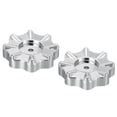 thumbnail image 1 of Unique Bargains Round Wheel Handle Faucet Handles Manifold Gauges Knob Square Broach Handwheel Replacement Plastic 2 Pack, 1 of 6