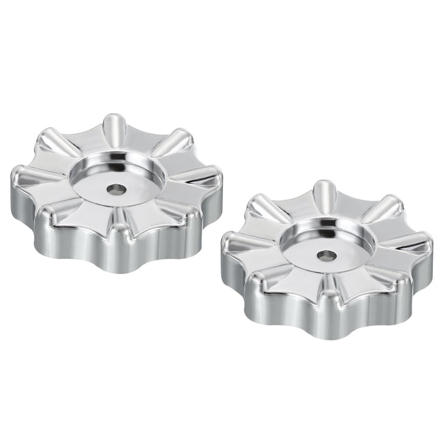 Unique Bargains Round Wheel Handle Faucet Handles Manifold Gauges Knob Square Broach Handwheel Replacement Plastic 2 Pack