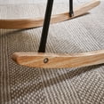 thumbnail image 6 of Tzicr Metal Indoor and Outdoor Curved Wooden Leg Rocking Chair, Off-White, 6 of 8