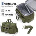 thumbnail image 2 of Hafmall Large Cooler Bag 48-Cans Collapsible Soft Cooler Insulated Leakproof Soft Sided Cooler Bag 30L, Green, 2 of 7