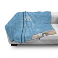 thumbnail image 3 of Hello Summer Soft Flannel Fleece Blanket, Top View of Swimming Pool with Clean Water Flip Flops and Flippers Fun Holiday, Cozy Plush for Indoor and Outdoor Use, 50" x 60", Multicolor, by Ambesonne, 3 of 6