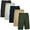 Black & Navy & Stone & Khaki & Olive, variant on 5-Pack Men's Cotton Flex Stretch Cargo Shorts With Belt (Sizes, 30-42)