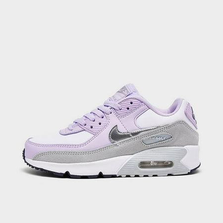 

Big Kid s Nike Air Max 90 LTR White/Metallic Silver (CD6864 123) - 6