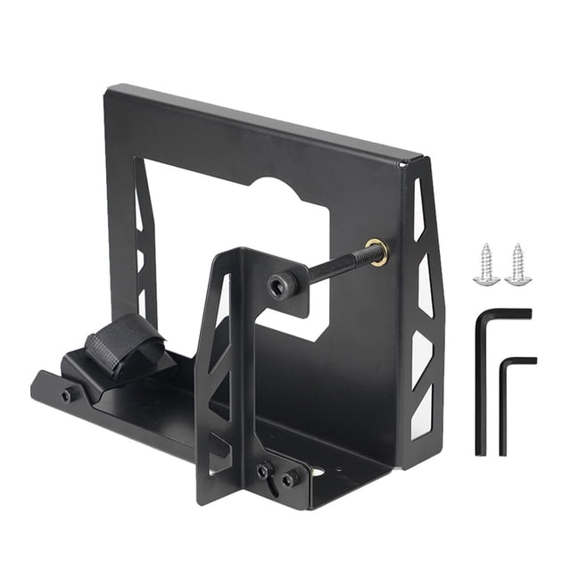 Speravity Placa de acero de 2mm, cepillo eléctrico, soporte de montaje abatible, soporte invertido, sólido y resistente Herramientas eléctricas