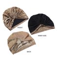thumbnail image 4 of Coofit Turban pour Femmes Nœud Mode Paillettes Vintage Bonnet Perte de Cheveux, 4 of 10