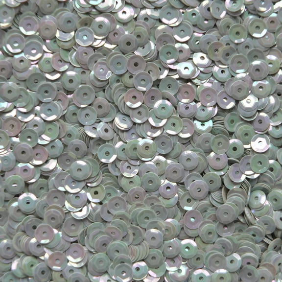 Aqua Seafoam Cup Sequins 5mm Opaque Rainbow Iris Made in USA