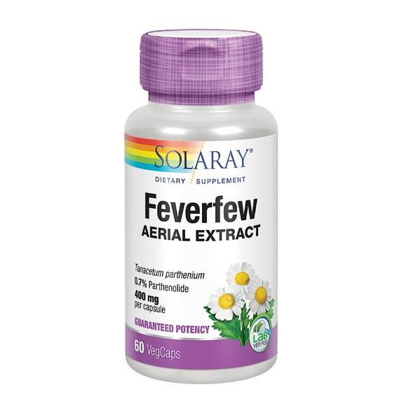 Solaray Vital Extracts, Feverfew, 400 mg, 60 VegCaps