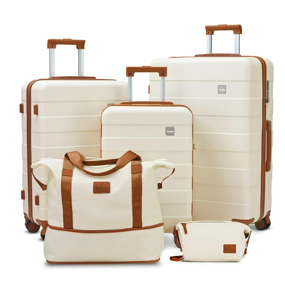 Set de equipaje imiomo Hard Shell de 5 piezas para mujer con cierre TSA