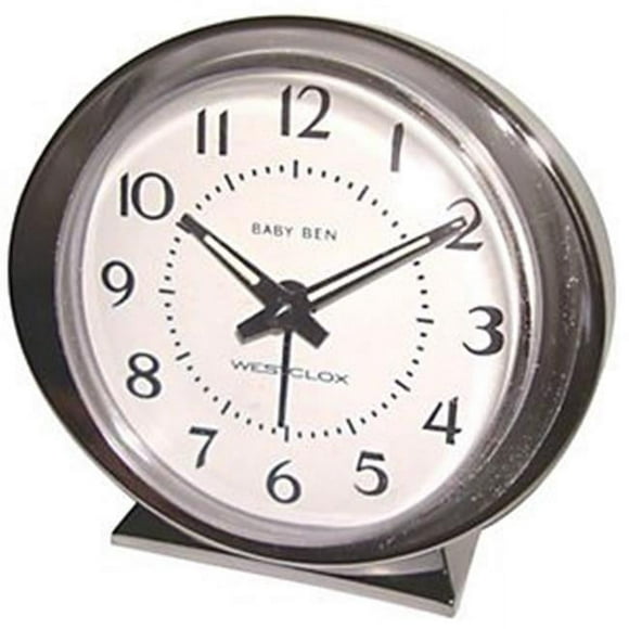 Westclox 997288 11611A Battery Alarm Clock, Silver