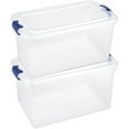 thumbnail image 3 of Homz 66-Quart Clear Plastic Stackable Storage Containers w/ Latch Lid, 4 Pack, 3 of 8